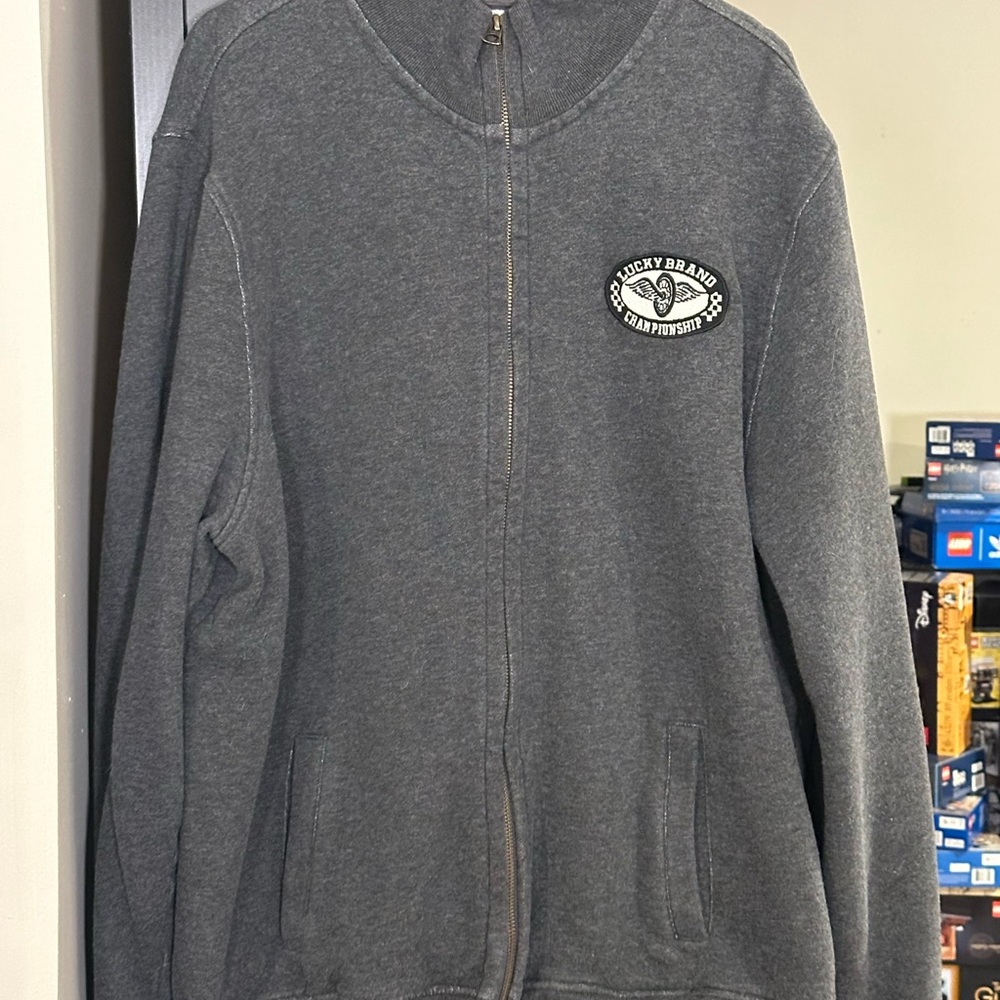 Lucky Brand Championship Sweatshirt Jacket Mens XXL